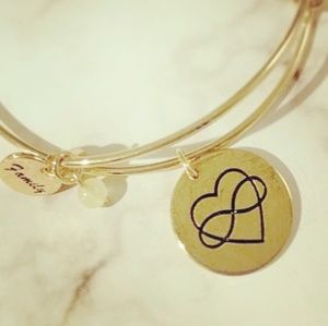 Gold tone Family Charm Bracelet